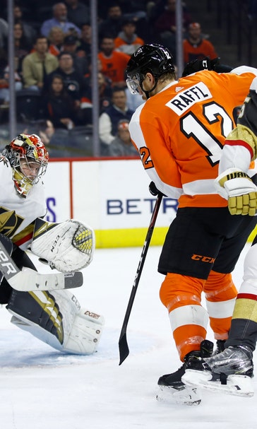 Flyers score 4 in the 2nd period, top Golden Knights 6-2